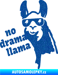 Samolepka Lama 005 no drama llama  Ultra Metalic modrá