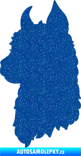 Samolepka Lama 006 levá silueta Ultra Metalic modrá