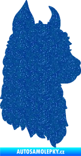 Samolepka Lama 006 pravá silueta Ultra Metalic modrá