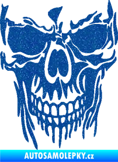 Samolepka Lebka 012 levá Ultra Metalic modrá