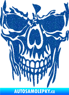 Samolepka Lebka 012 pravá Ultra Metalic modrá