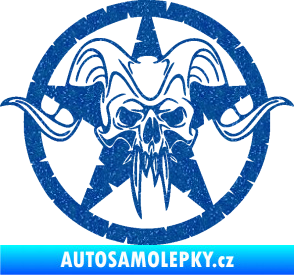 Samolepka Lebka 039 pravá army hvězda Ultra Metalic modrá