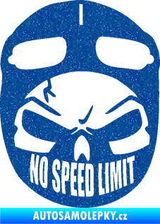 Samolepka Lebka 043 motorkář Ultra Metalic modrá