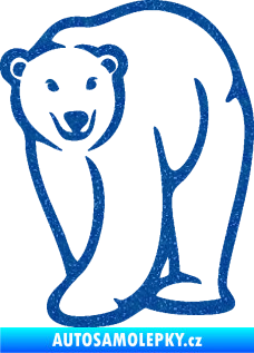 Samolepka Lední medvěd 004 levá Ultra Metalic modrá