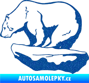 Samolepka Lední medvěd levá Ultra Metalic modrá
