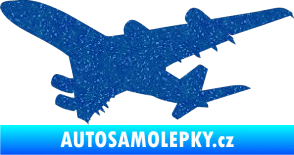 Samolepka Letadlo 002 levá Ultra Metalic modrá