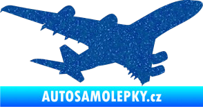 Samolepka Letadlo 002 pravá Ultra Metalic modrá