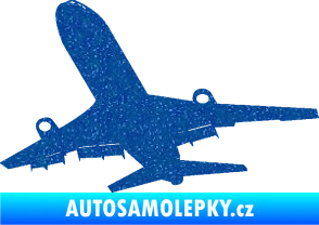 Samolepka Letadlo 007 levá Ultra Metalic modrá