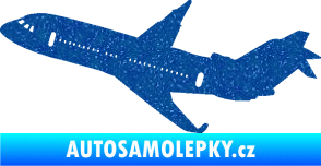 Samolepka Letadlo 013 levá Ultra Metalic modrá