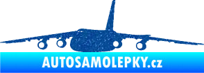Samolepka Letadlo 015 levá Ultra Metalic modrá
