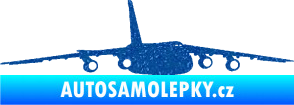 Samolepka Letadlo 015 pravá Ultra Metalic modrá