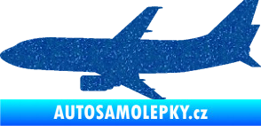 Samolepka Letadlo 019 levá Boeing 737 Ultra Metalic modrá