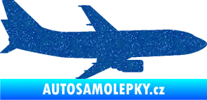 Samolepka Letadlo 019 pravá Boeing 737 Ultra Metalic modrá