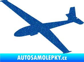 Samolepka Letadlo 025 levá kluzák Ultra Metalic modrá