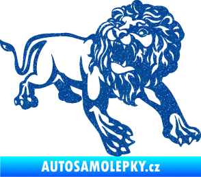 Samolepka Lev 006 pravá Ultra Metalic modrá