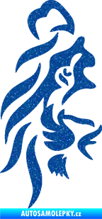 Samolepka Lev 012 levá půlka tváře Ultra Metalic modrá