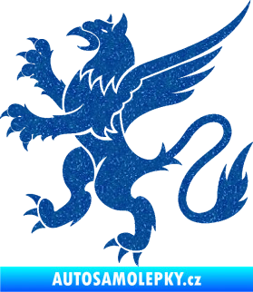 Samolepka Lev heraldika 003 levá Ultra Metalic modrá