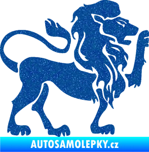 Samolepka Lev zvěrokruh 005 pravá Ultra Metalic modrá