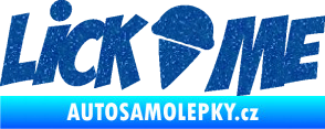 Samolepka Lick me nápis Ultra Metalic modrá