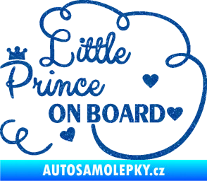 Samolepka Little prince on board nápis  Ultra Metalic modrá