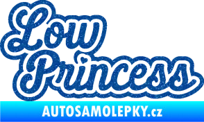 Samolepka Low princess nápis Ultra Metalic modrá