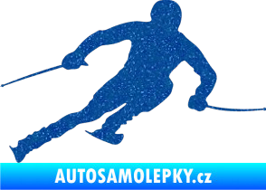 Samolepka Lyžař 012 pravá Ultra Metalic modrá