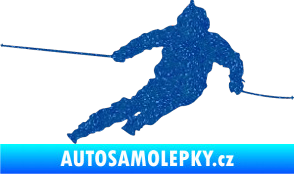 Samolepka Lyžař 015 pravá Ultra Metalic modrá