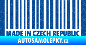 Samolepka Made in Czech republic čárový kód Ultra Metalic modrá