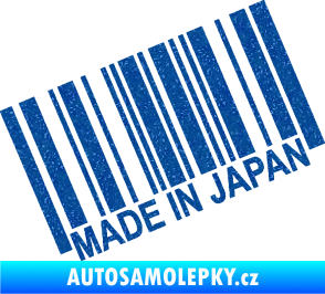 Samolepka Made in Japan 003 čárový kód Ultra Metalic modrá
