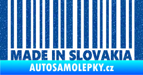 Samolepka Made in Slovakia čárový kód Ultra Metalic modrá
