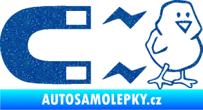 Samolepka Magnet na ptáky pravá Ultra Metalic modrá