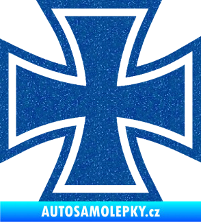 Samolepka Maltézský kříž 001 Ultra Metalic modrá