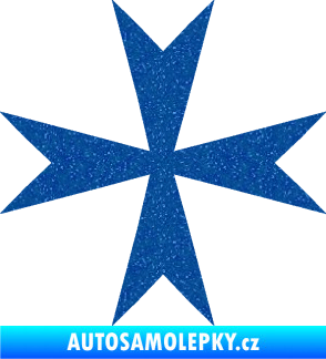 Samolepka Maltézský kříž 002 Ultra Metalic modrá