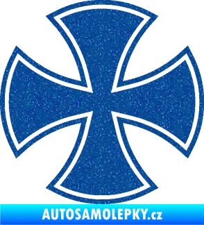 Samolepka Maltézský kříž 003 Ultra Metalic modrá