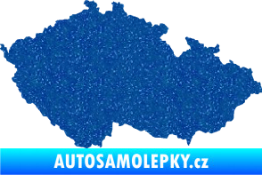 Samolepka Mapa České republiky 001  Ultra Metalic modrá