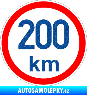 Samolepka Maximální rychlost 200km - nejvyšší konstrukční rychlost Ultra Metalic modrá