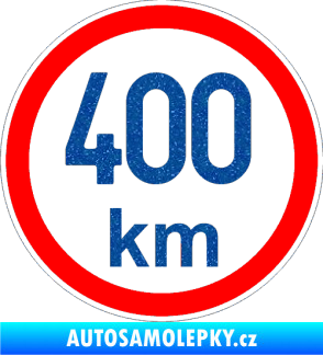 Samolepka Maximální rychlost 400km - nejvyšší konstrukční rychlost Ultra Metalic modrá