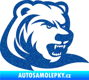 Samolepka Medvěd 001 pravá Ultra Metalic modrá