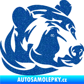 Samolepka Medvěd 007 pravá hlava Ultra Metalic modrá