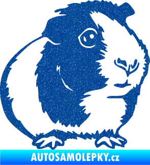 Samolepka Morče 003 pravá Ultra Metalic modrá