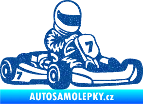 Samolepka Motokára 002 pravá Ultra Metalic modrá