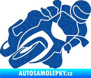 Samolepka Motorka 001 pravá silniční motorky Ultra Metalic modrá