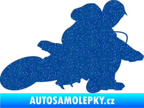 Samolepka Motorka 005 pravá motokros Ultra Metalic modrá