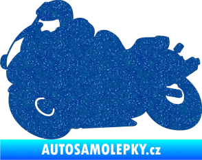 Samolepka Motorka 006 levá silniční motorky Ultra Metalic modrá