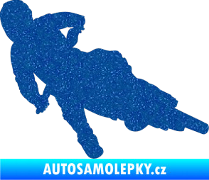 Samolepka Motorka 023 pravá motokros Ultra Metalic modrá