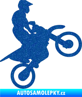 Samolepka Motorka 024 pravá motokros Ultra Metalic modrá