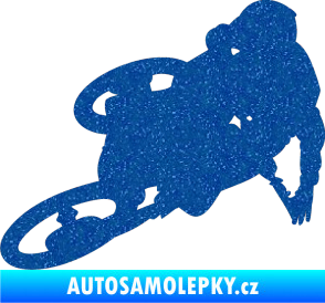 Samolepka Motorka 026 levá motokros freestyle Ultra Metalic modrá