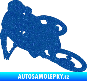 Samolepka Motorka 026 pravá motokros freestyle Ultra Metalic modrá