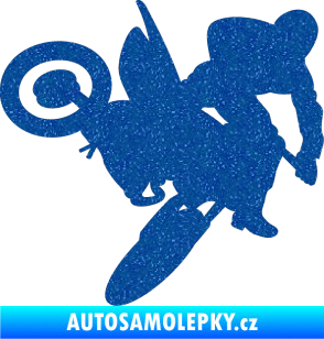 Samolepka Motorka 033 pravá motokros Ultra Metalic modrá