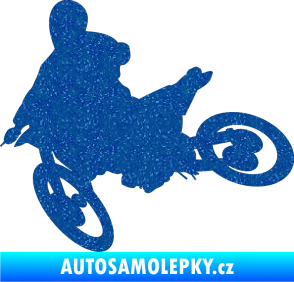 Samolepka Motorka 034 levá motokros Ultra Metalic modrá